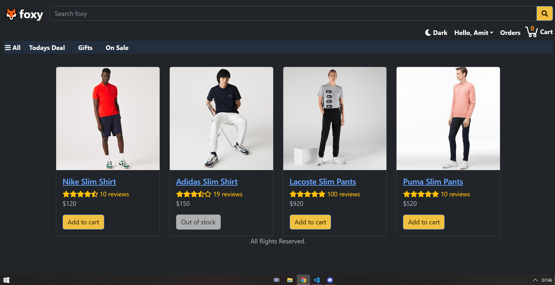 Amazon Clone preview
