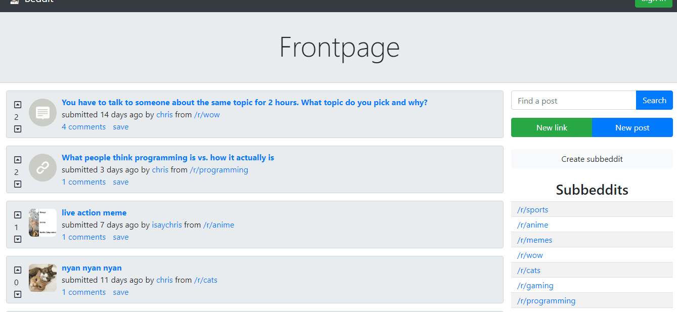 Reddit Clone - RADDIT preview