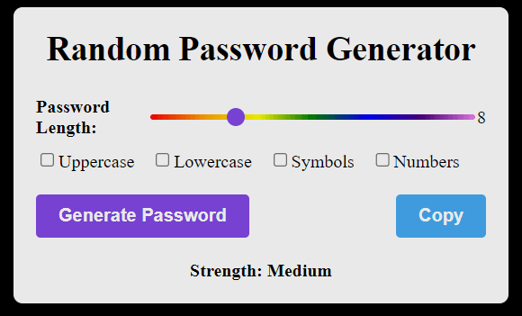 Random Password Generator preview